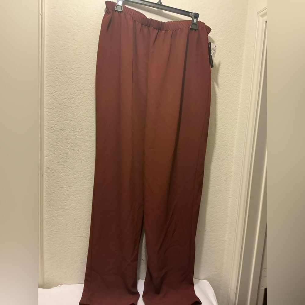 Allie Coosh Womens Sophia Pull on Dress pant in ginger size XL $235